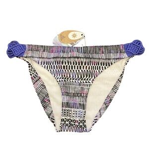 NWT Prana Imara Bikini Bottoms w/ Braided Crochet Sides Sz. S